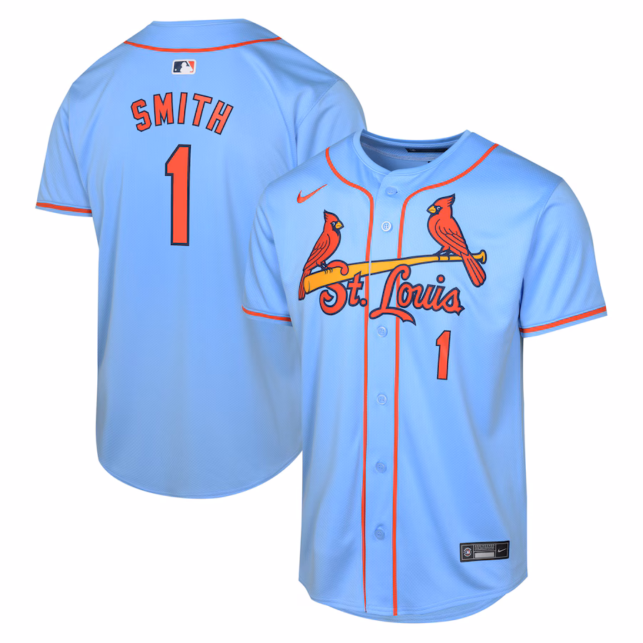 Youth St. Louis Cardinals Ozzie Smith Nike Light Blue Alternate Cooperstown Collection Limited Jersey