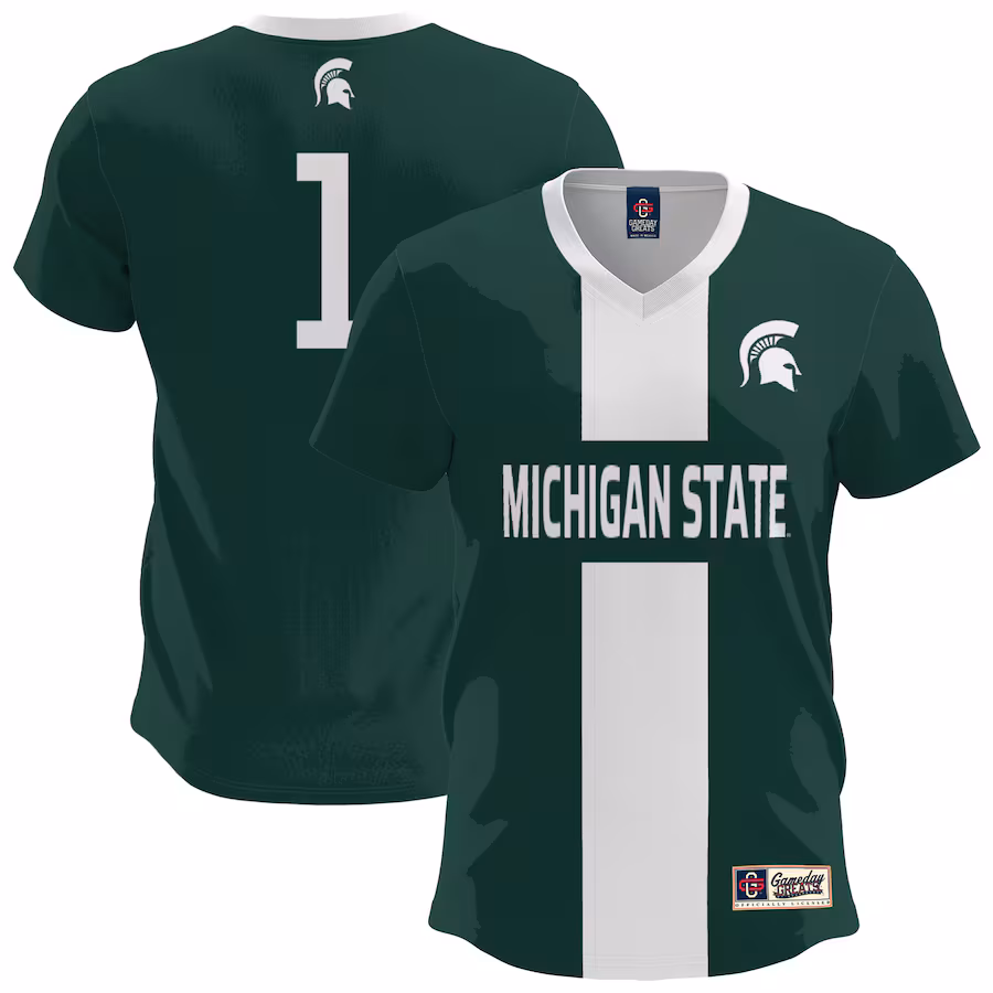 Men's GameDay Greats  Green Michigan State Spartans Lightweight Soccer Fashion Jersey