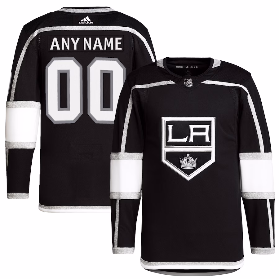 Men's Los Angeles Kings adidas Black Home Primegreen Authentic Custom Jersey