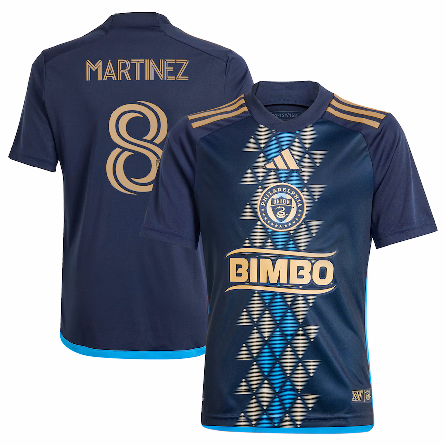 Youth Philadelphia Union Jose Martinez adidas Navy 2024 The XV Kit Replica Player Jersey