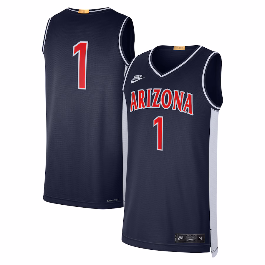 Men's Nike Navy #1 Arizona Wildcats Limited Retro Jersey