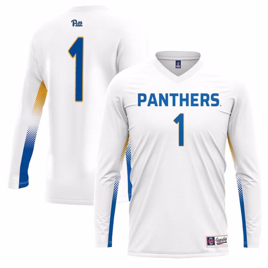 #1 Pitt Panthers GameDay Greats Unisex Lightweight Volleyball Jersey - White