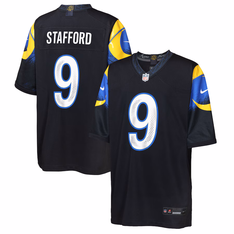 Youth Los Angeles Rams Matthew Stafford Nike Midnight Blue 2025 Rivalries Collection Game Jersey