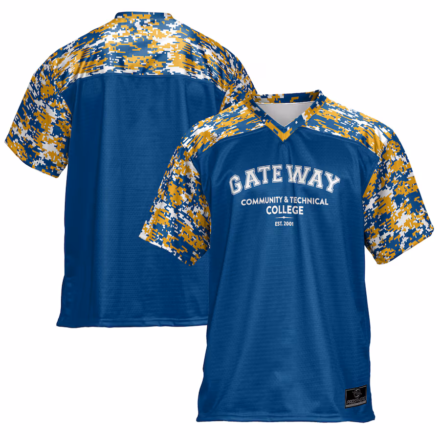 Youth ProSphere  Blue Gateway Community and Technical College Camo Football Jersey