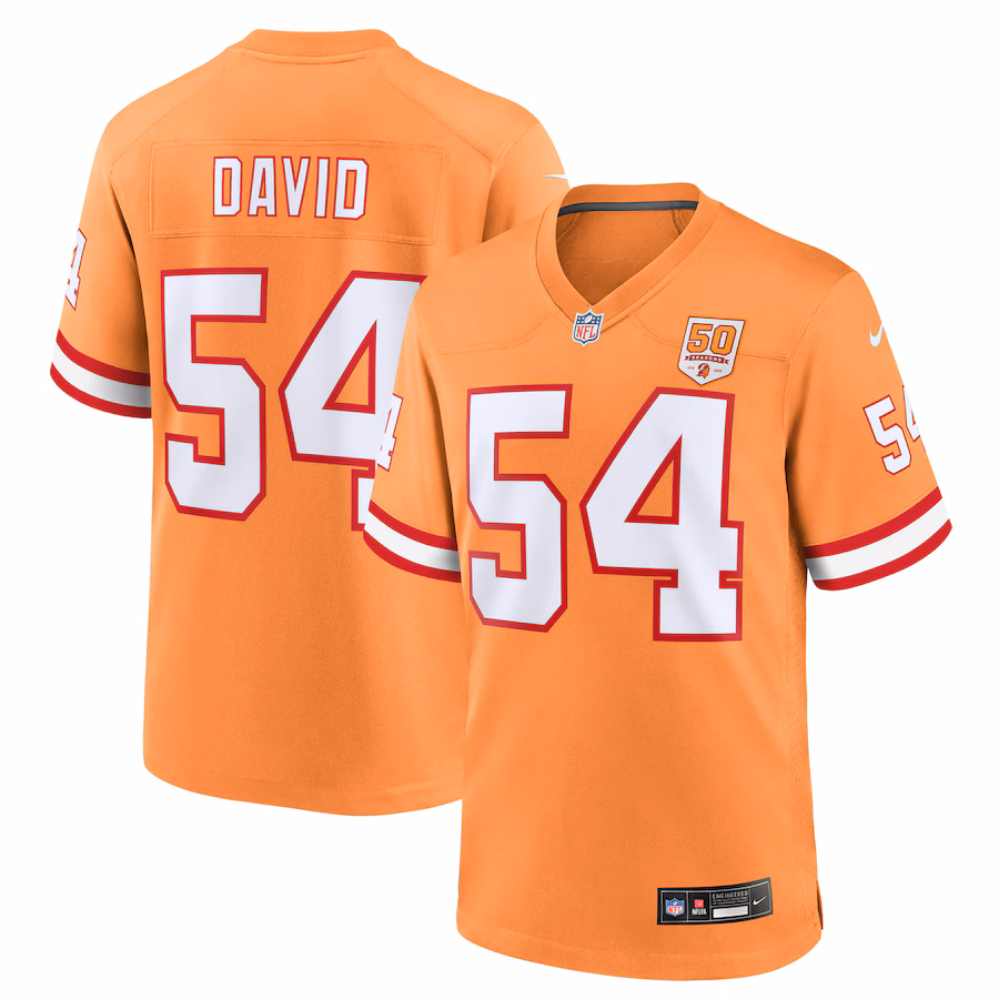 Men's Tampa Bay Buccaneers Lavonte David Nike Creamsicle 50th Season Game Jersey
