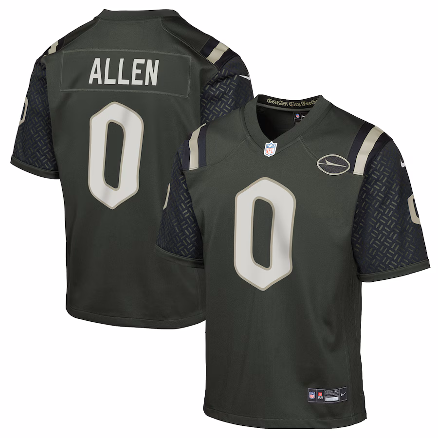 Youth New York Jets Braelon Allen Nike Gotham Green 2025 Rivalries Collection Game Jersey