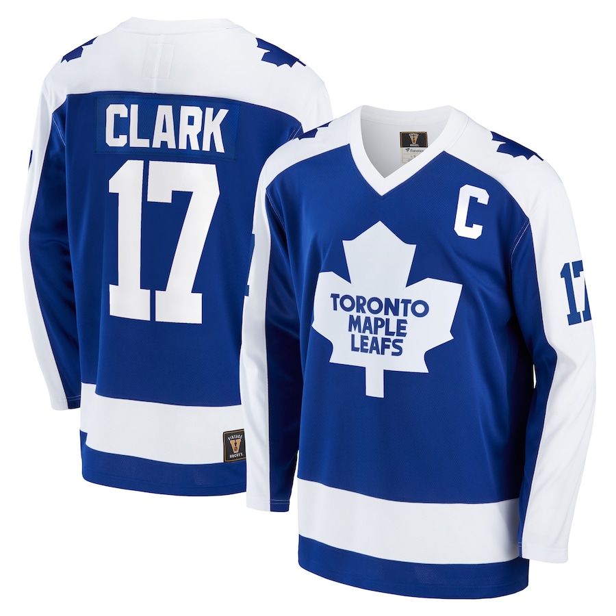 Men's Toronto Maple Leafs Wendel Clark Fanatics Branded Blue Breakaway Retired Player Jersey