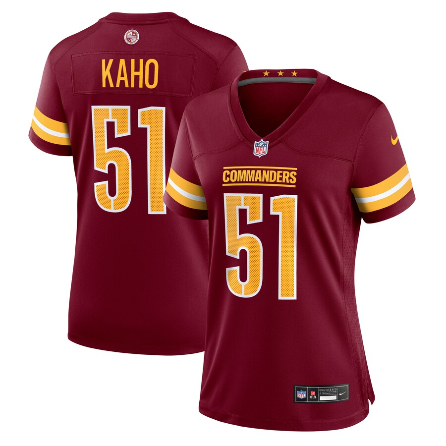 Women's Washington Commanders Ale Kaho Nike Burgundy Team Game Jersey