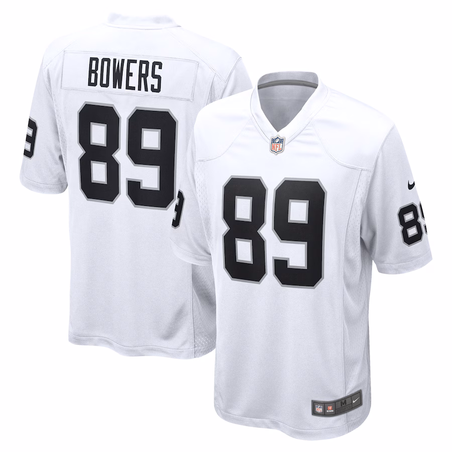 Men's Las Vegas Raiders Brock Bowers Nike  White Game Jersey