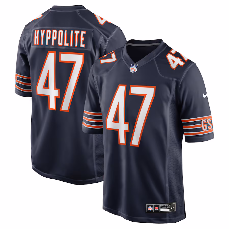 Men's Chicago Bears Ruben Hyppolite II Nike Navy Team Game Jersey