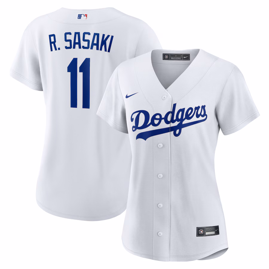 Women's Los Angeles Dodgers Rōki Sasaki Nike White Home Replica Jersey