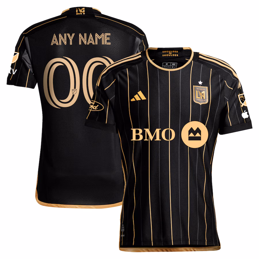 Men's LAFC  adidas Black 2024 Primary Authentic Custom Jersey