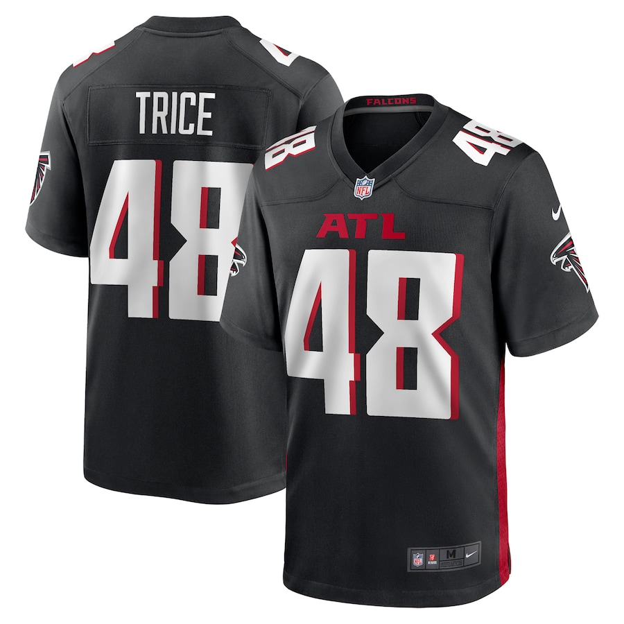 Men's Atlanta Falcons Bralen Trice Nike Black Team Game Jersey