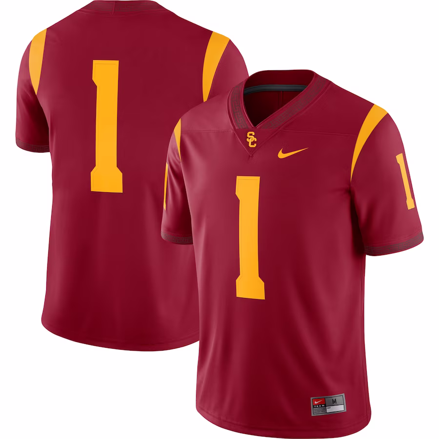 #1 USC Trojans Nike Women's Performance Game Jersey - Cardinal