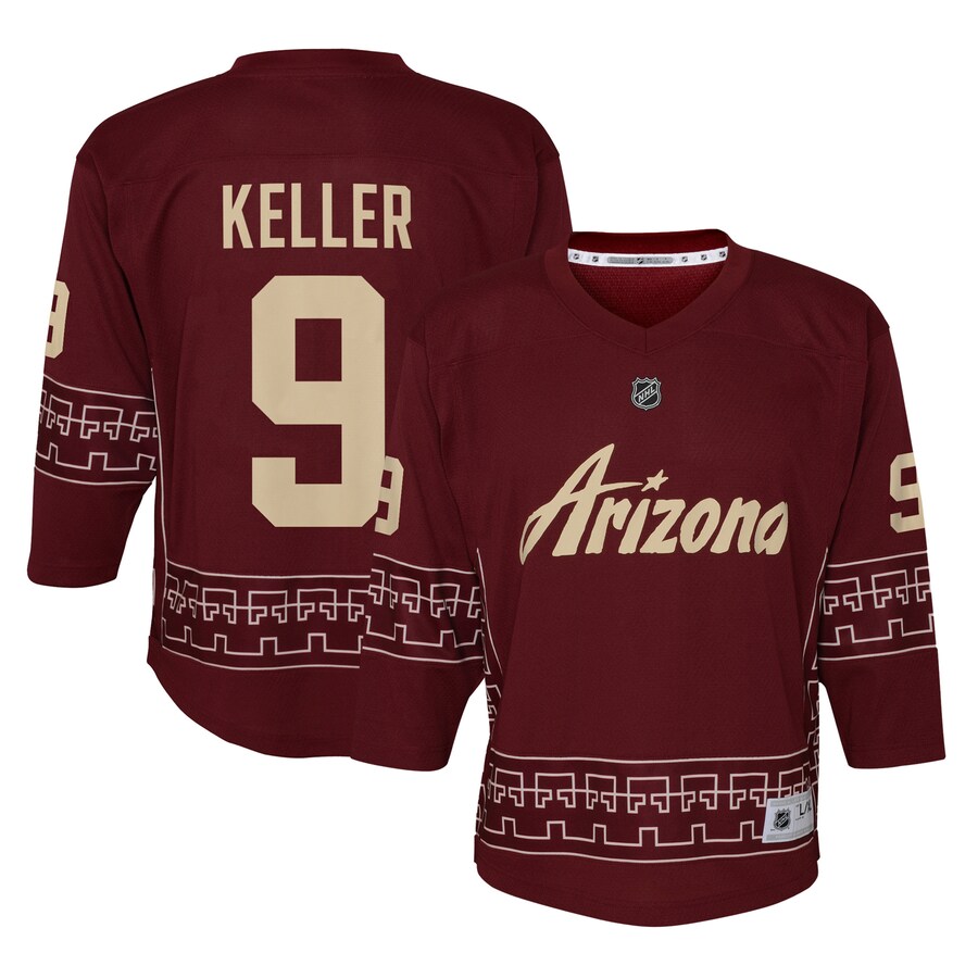 Youth Arizona Coyotes Clayton Keller Garnet Alternate 2022/23 Replica Player Jersey