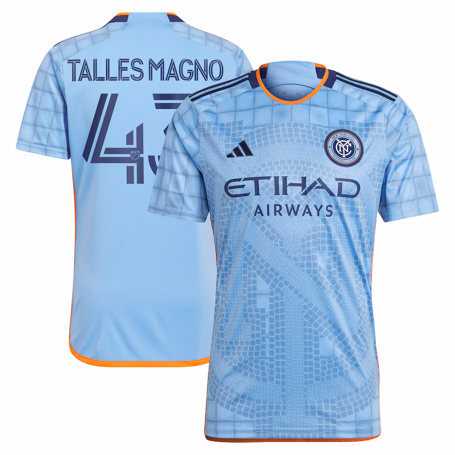 Men's New York City FC Talles Magno adidas Light Blue 2023 The Interboro Kit Replica Jersey