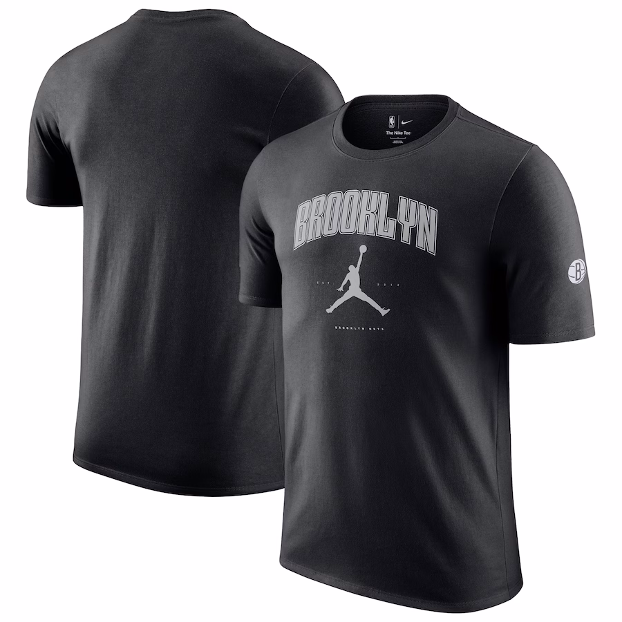 Unisex Brooklyn Nets Jordan Brand Black Essential Cities T-Shirt