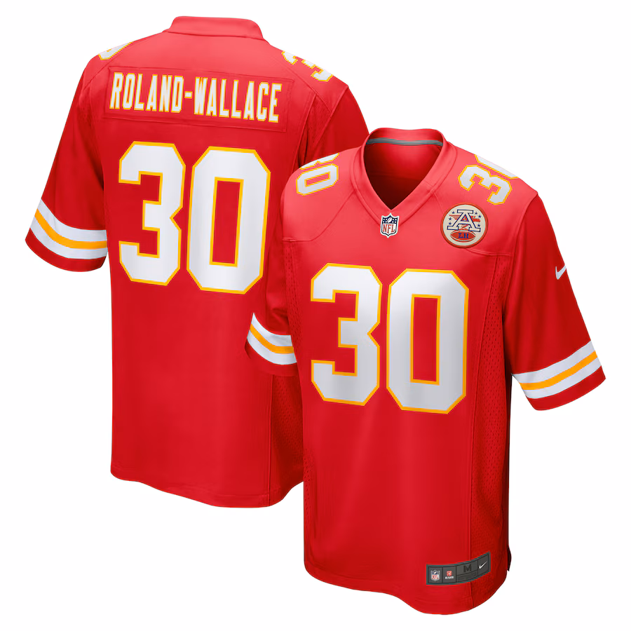 Men's Kansas City Chiefs Chris Roland-Wallace Nike Red Game Jersey