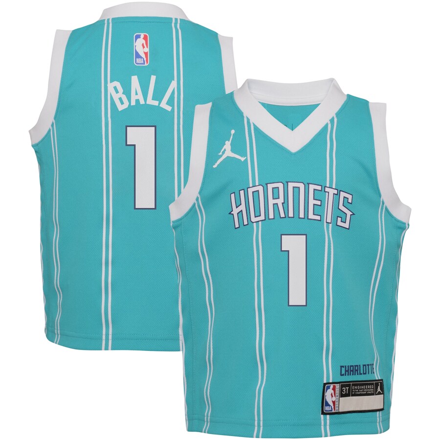 Toddler Charlotte Hornets LaMelo Ball Jordan Brand Teal Swingman Player Jersey - Icon Edition - Ujersey Shop