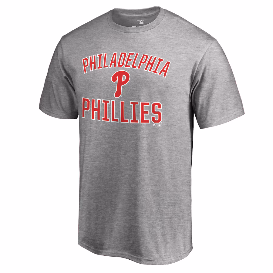 Men's Philadelphia Phillies Ash Victory Arch T-Shirt - Ujersey Shop