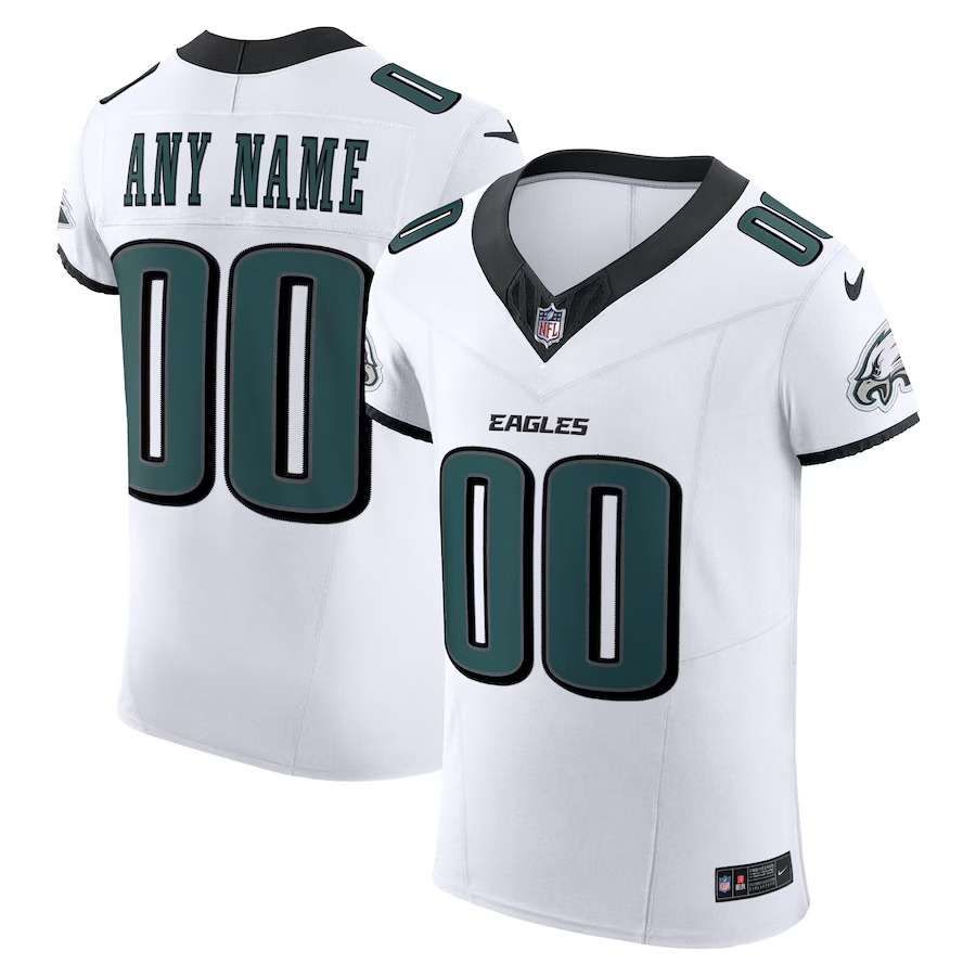 Men's Philadelphia Eagles Nike White Vapor F.U.S.E. Elite Custom Jersey - Ujersey Shop