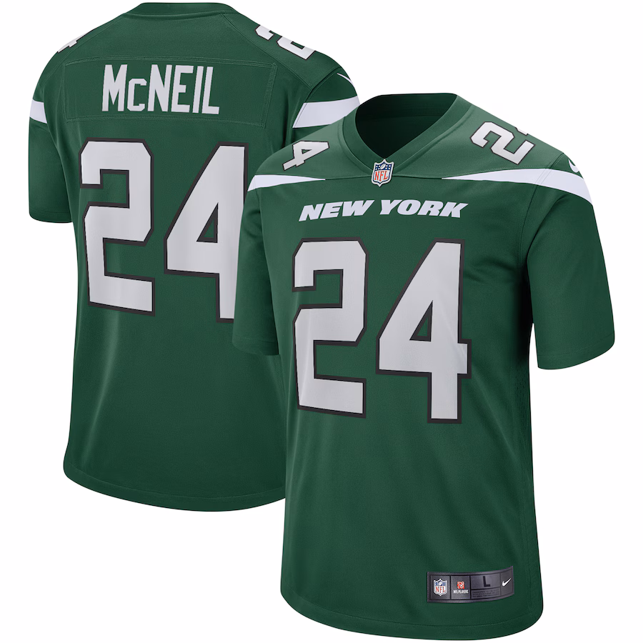 Men's New York Jets Freeman McNeil Nike Gotham Green Game Retired Player Jersey - Ujersey Shop