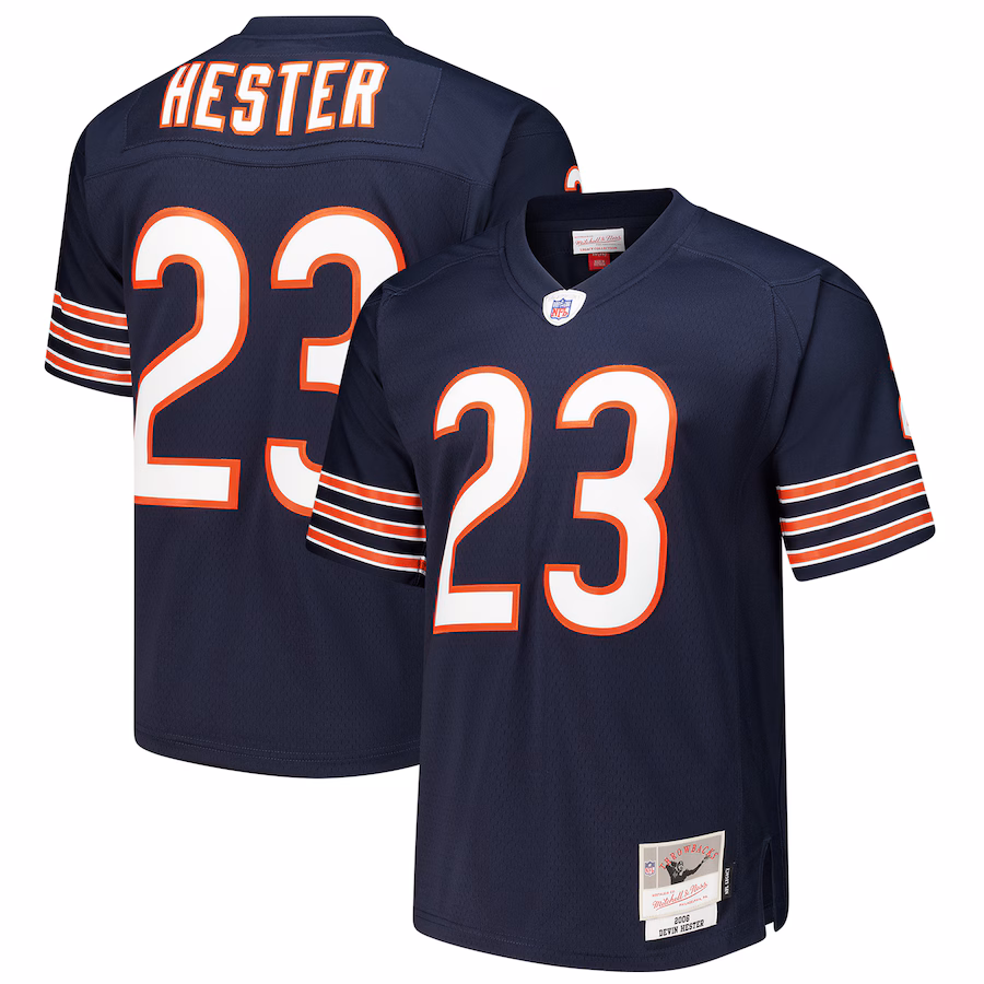 Men's Chicago Bears Devin Hester Mitchell & Ness Navy 1995 Legacy Replica Jersey - Ujersey Shop