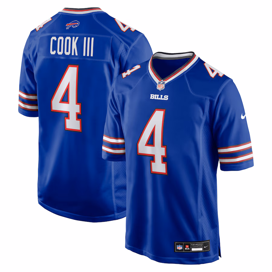 Men's Buffalo Bills James Cook III Nike Royal Team Game Jersey - Ujersey Shop