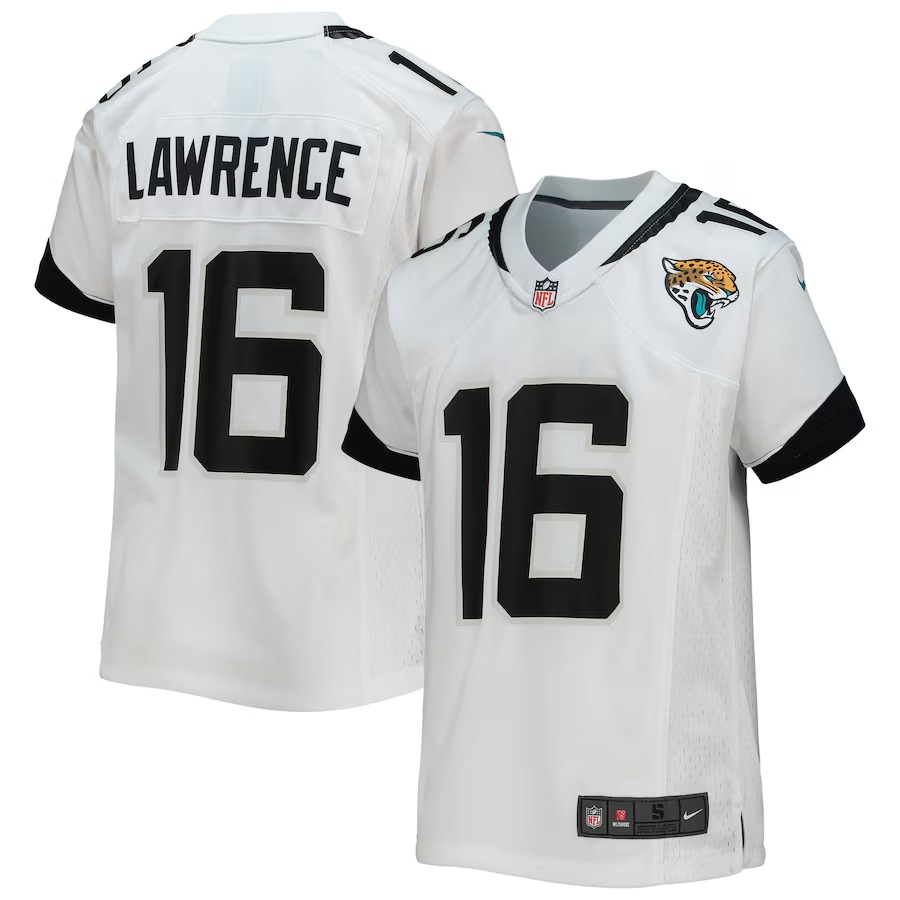 Youth Jacksonville Jaguars Trevor Lawrence Nike White Game Jersey - Ujersey Shop