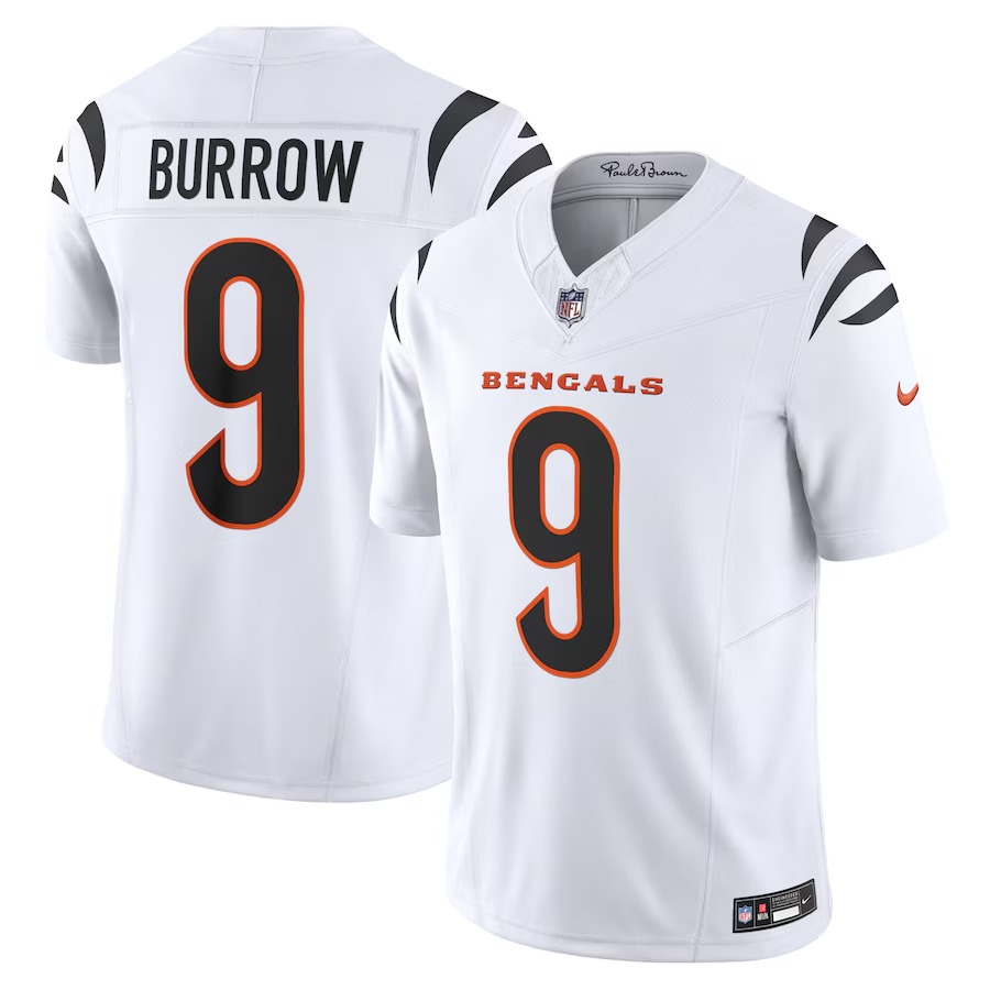 Men's Cincinnati Bengals Joe Burrow Nike White Vapor F.U.S.E. Limited Jersey - Ujersey Shop