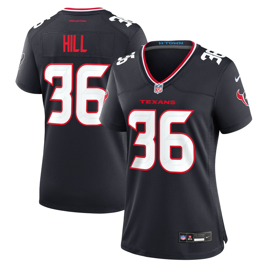 Women's Houston Texans Brandon Hill Nike Navy Team Game Jersey - Ujersey Shop