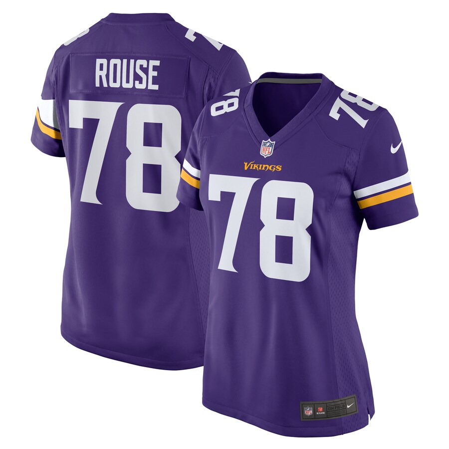 Women's Minnesota Vikings Walter Rouse Nike  Purple Game Jersey - Ujersey Shop