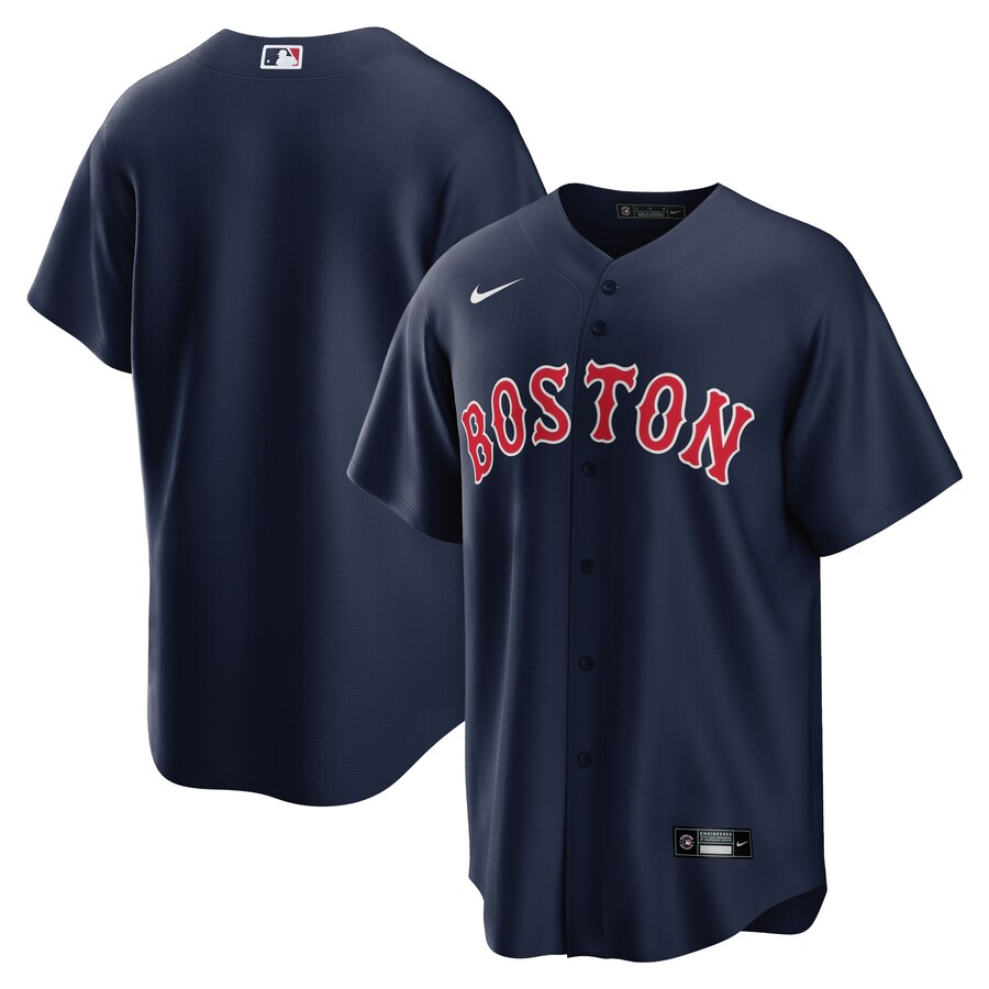Men's Boston Red Sox Nike Navy Alternate Replica Team Jersey - Ujersey Shop