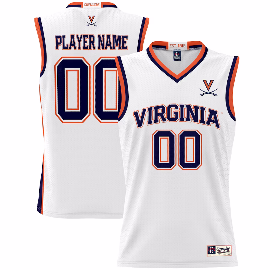 Virginia Cavaliers GameDay Greats Unisex NIL Pick-A-Player Lightweight Women's Basketball Jersey - White - Ujersey Shop