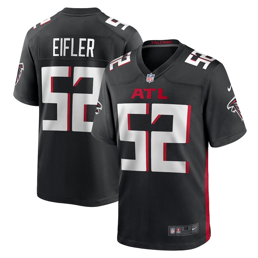 Men's Atlanta Falcons Milo Eifler Nike  Black  Game Jersey - Ujersey Shop