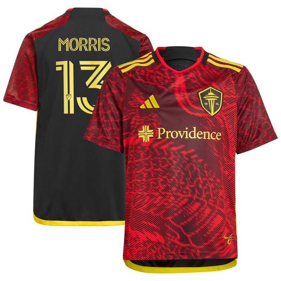 Youth Seattle Sounders FC Jordan Morris adidas Red 2024 The Bruce Lee Kit Replica Player Jersey - Ujersey Shop
