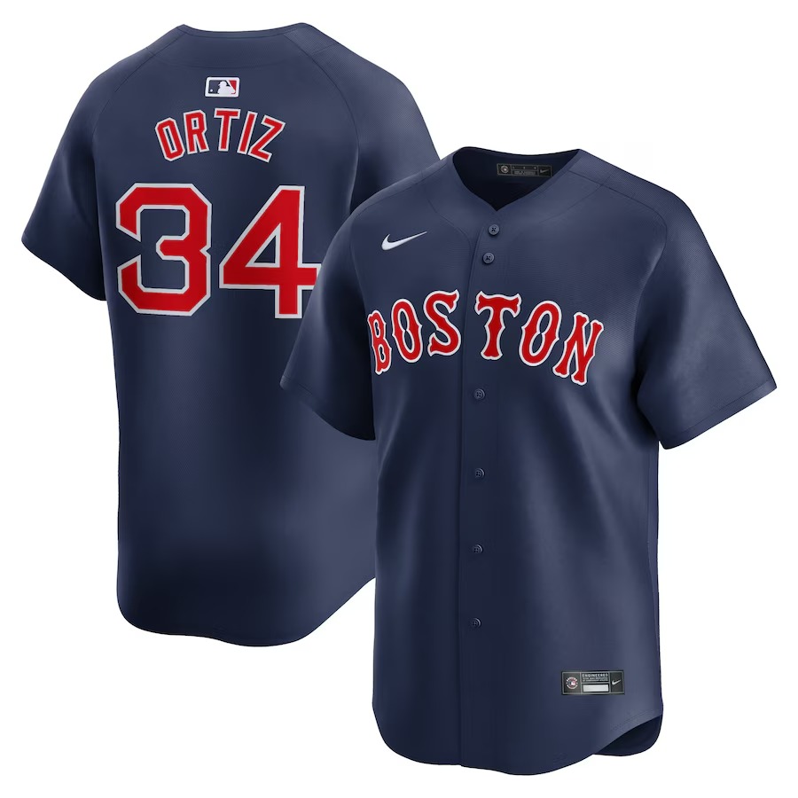 Men's Boston Red Sox David Ortiz Nike Navy Alternate Limited Retired Player Jersey - Ujersey Shop