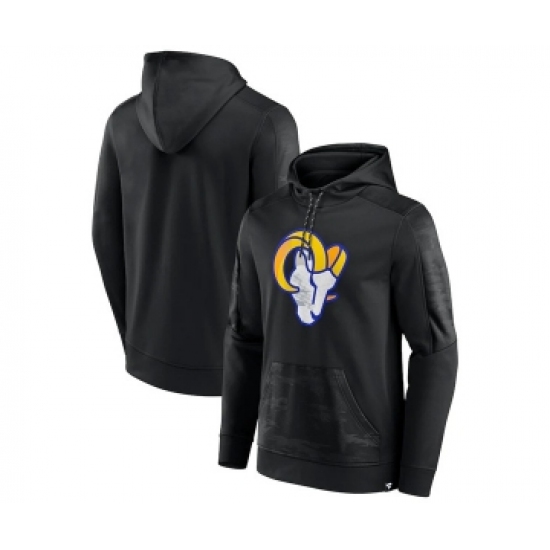 Men's Los Angeles Rams Black On The Ball Pullover Hoodie - Ujersey Shop