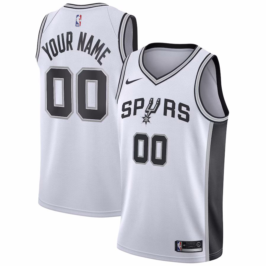 Men's San Antonio Spurs Nike White Custom Swingman Jersey - Association Edition - Ujersey Shop