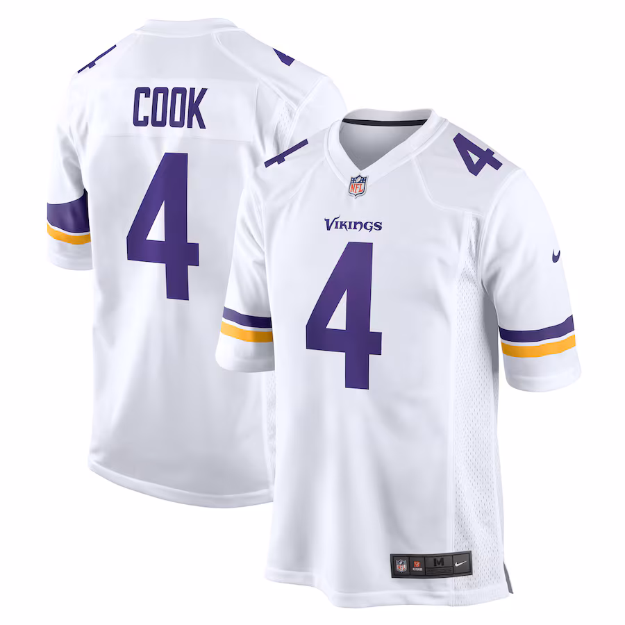 Men's Minnesota Vikings Dalvin Cook Nike White Game Jersey - Ujersey Shop