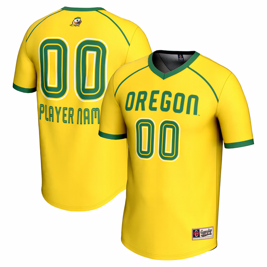 Oregon Ducks GameDay Greats Youth Women's Lacrosse NIL Lightweight Jersey - Yellow - Ujersey Shop