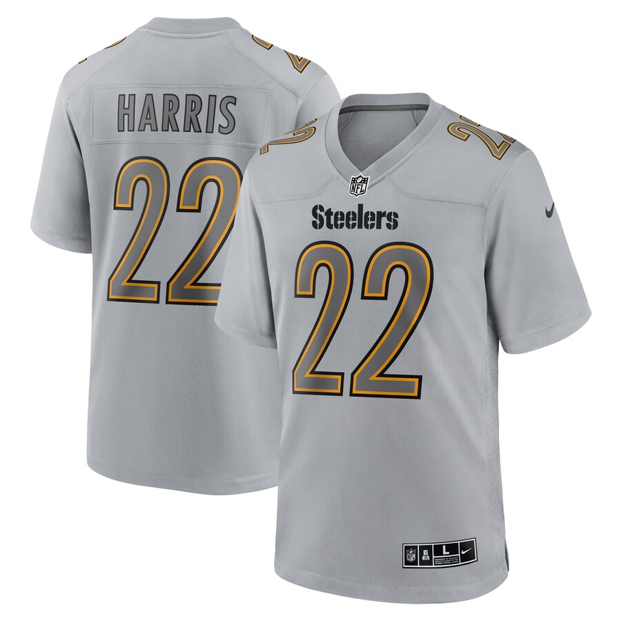 Men's Pittsburgh Steelers Najee Harris Nike Gray Atmosphere Fashion Game Jersey - Ujersey Shop