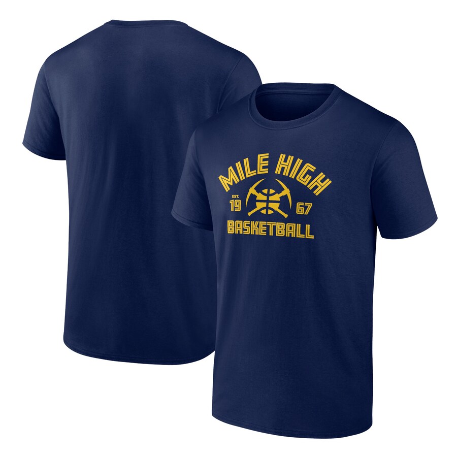 Men's Denver Nuggets Navy Tip-Off T-Shirt - Ujersey Shop