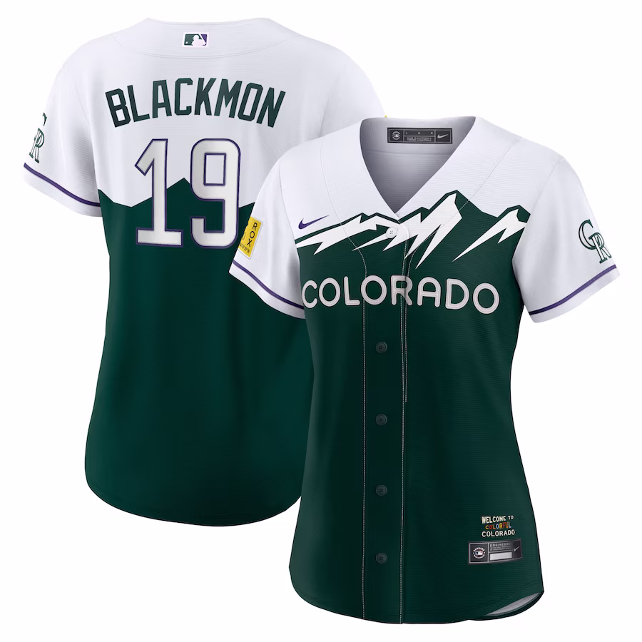 Women's Colorado Rockies Charlie Blackmon Nike White City Connect Replica Player Jersey - Ujersey Shop