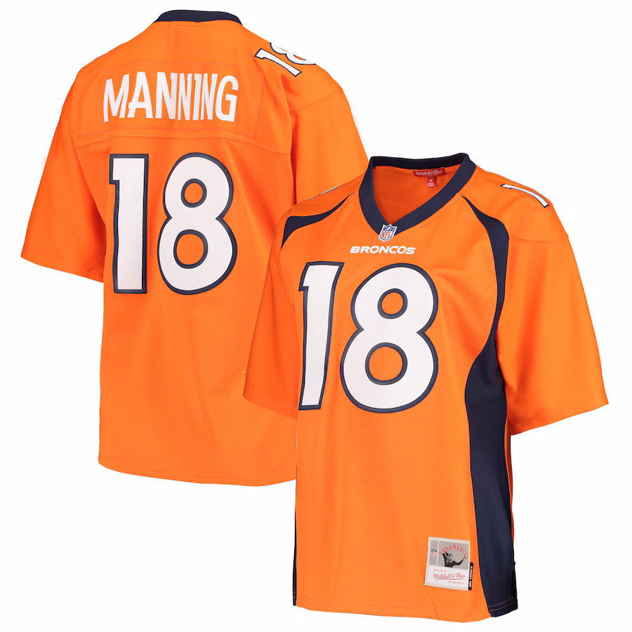 Women's Denver Broncos Peyton Manning Mitchell & Ness Orange Legacy Replica Player Jersey - Ujersey Shop