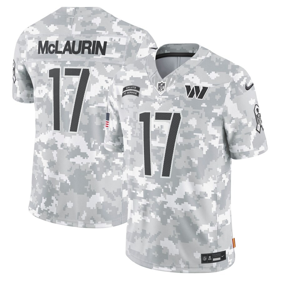 Men's Washington Commanders Terry McLaurin Nike Arctic Camo 2024 Salute to Service Limited Jersey - Ujersey Shop