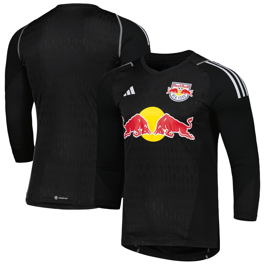 Men's New York Red Bulls adidas Black 2023 Goalkeeper Long Sleeve Replica Jersey - Ujersey Shop
