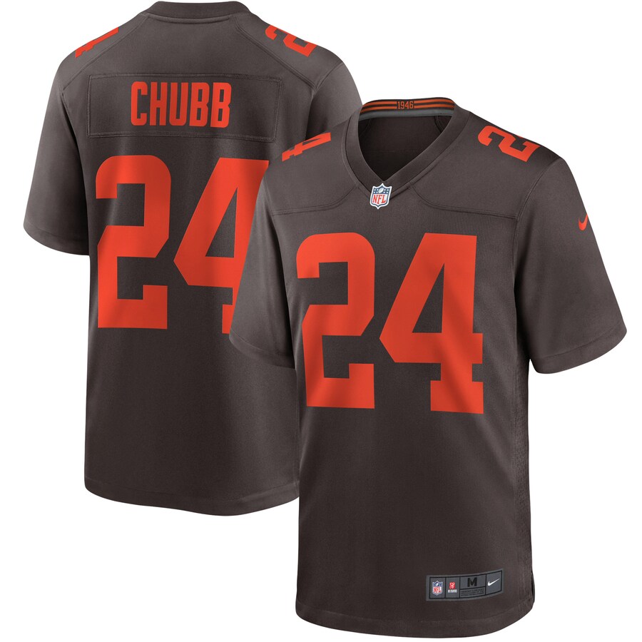 Men's Cleveland Browns Nick Chubb Nike Brown Alternate Game Jersey - Ujersey Shop
