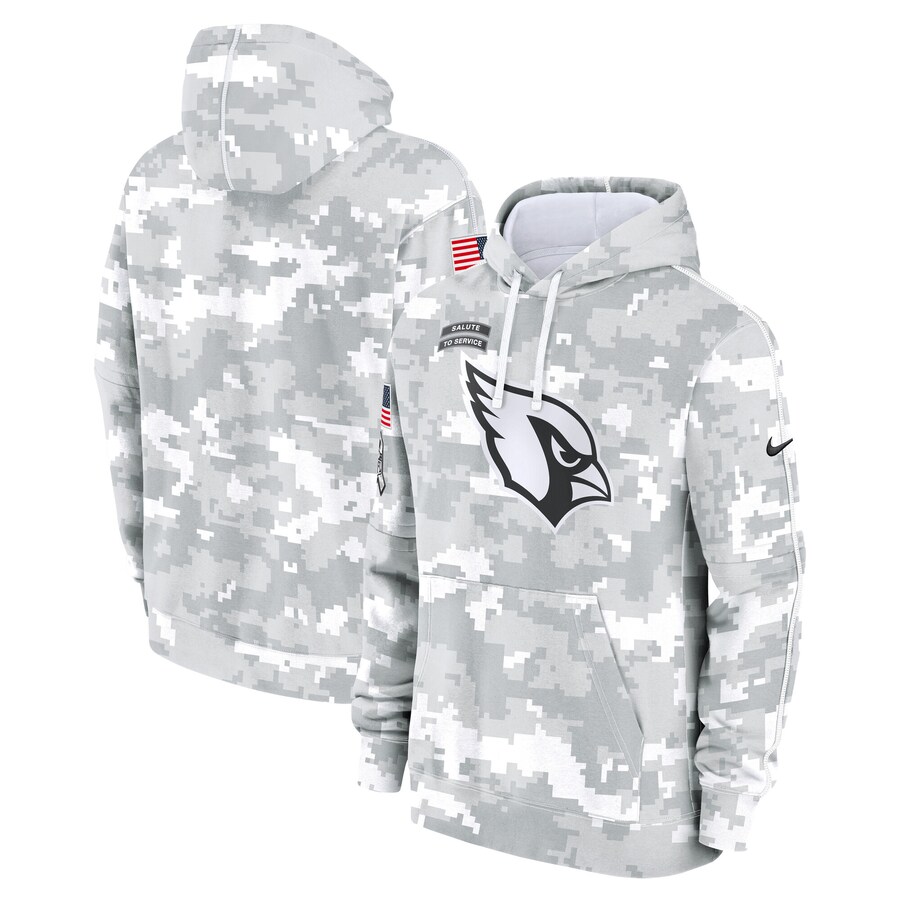 Men's Arizona Cardinals Nike Arctic Camo 2024 Salute to Service Club Fleece Pullover Hoodie - Ujersey Shop