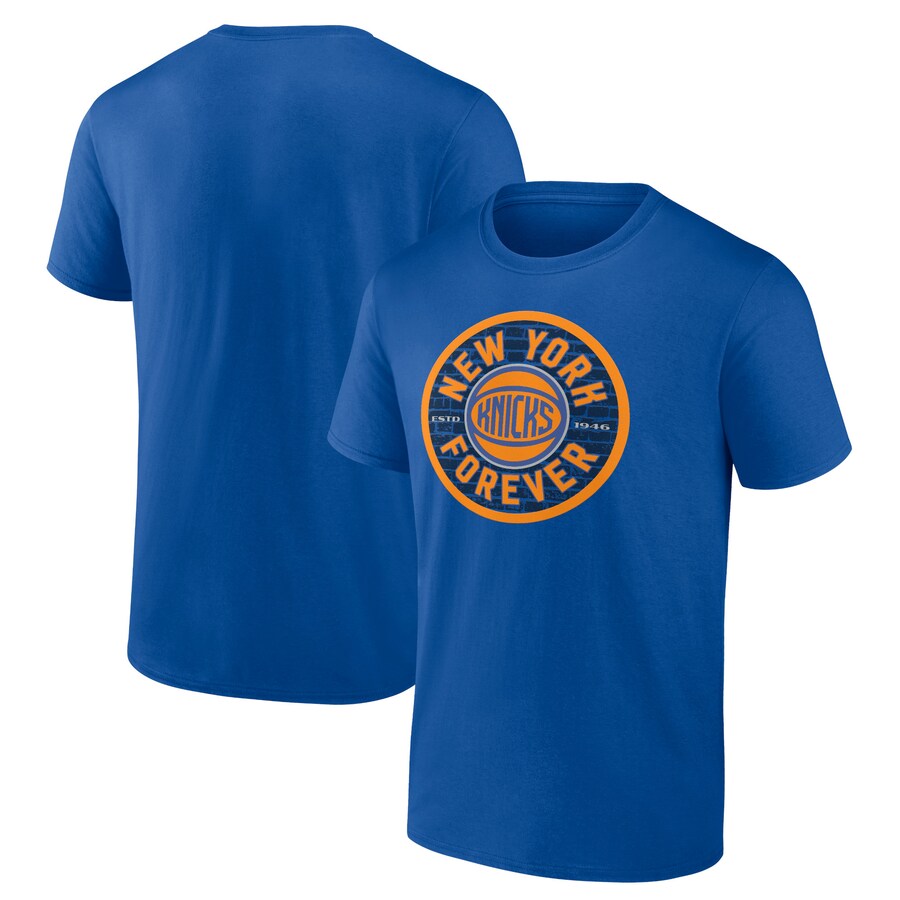 Men's New York Knicks Blue Huddle T-Shirt - Ujersey Shop